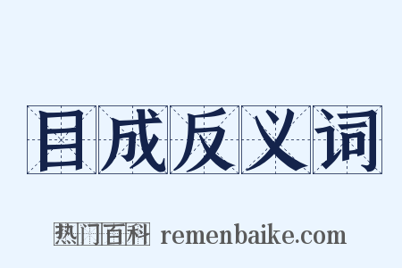 目成反义词是什么意思的图片